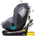Jucarii, Copii si Bebe - Carucioare si articole de transport - Scaune auto copii - Scaun auto Chipolino Supreme I-Size 40-150 cm cu sistem Isofix granite - Infinity.ro