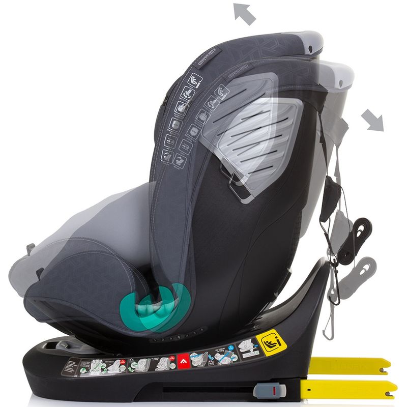 Jucarii, Copii si Bebe - Carucioare si articole de transport - Scaune auto copii - Scaun auto Chipolino Supreme I-Size 40-150 cm cu sistem Isofix granite - Infinity.ro