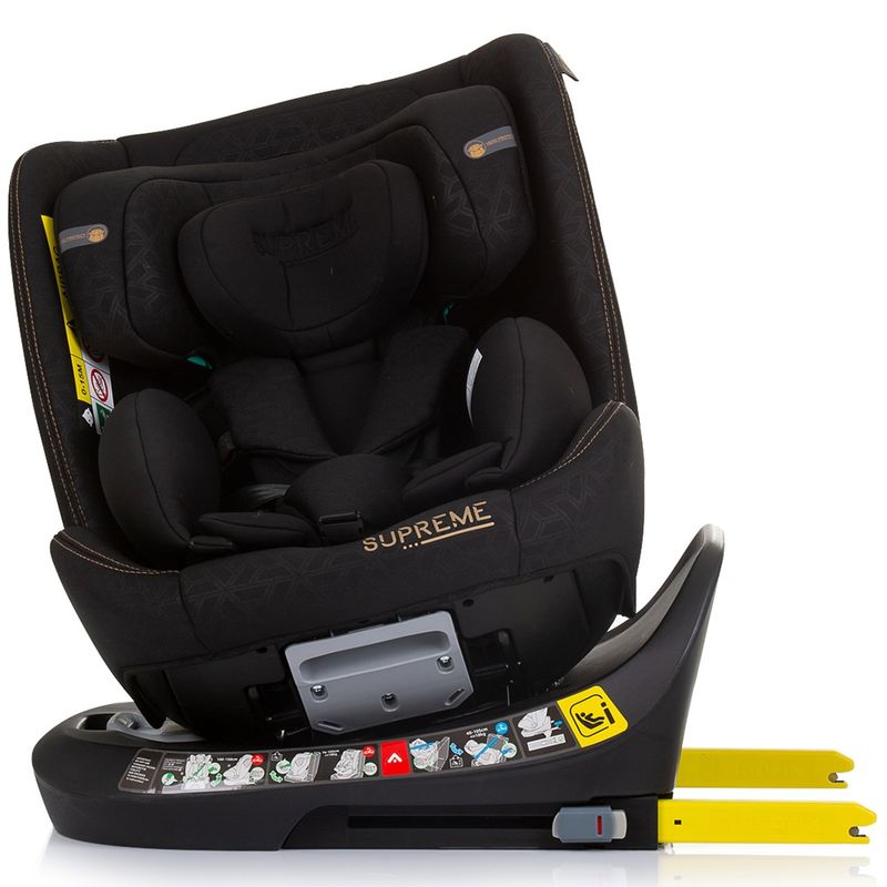 Jucarii, Copii si Bebe - Carucioare si articole de transport - Scaune auto copii - Scaun auto Chipolino Supreme I-Size 40-150 cm cu sistem Isofix obsidian - Infinity.ro