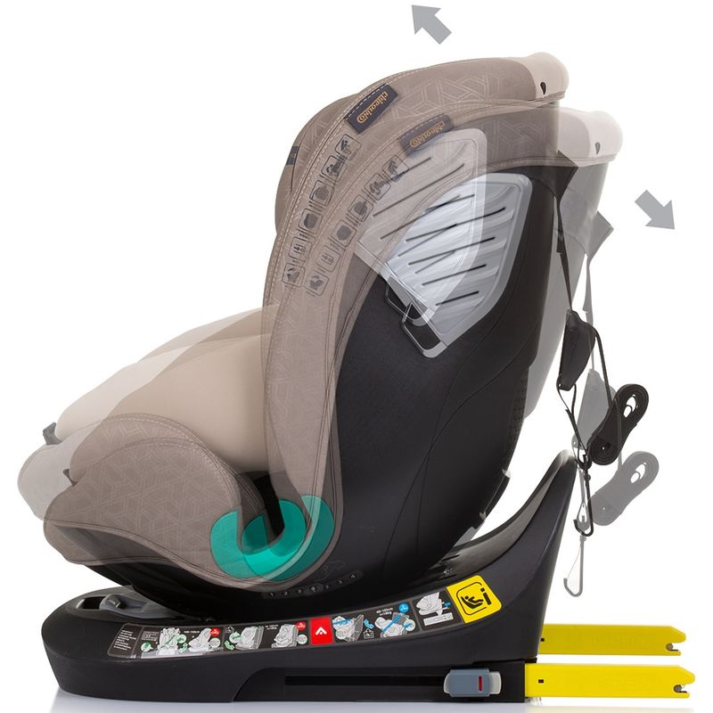 Jucarii, Copii si Bebe - Carucioare si articole de transport - Scaune auto copii - Scaun auto Chipolino Supreme I-Size 40-150 cm cu sistem Isofix macadamia - Infinity.ro
