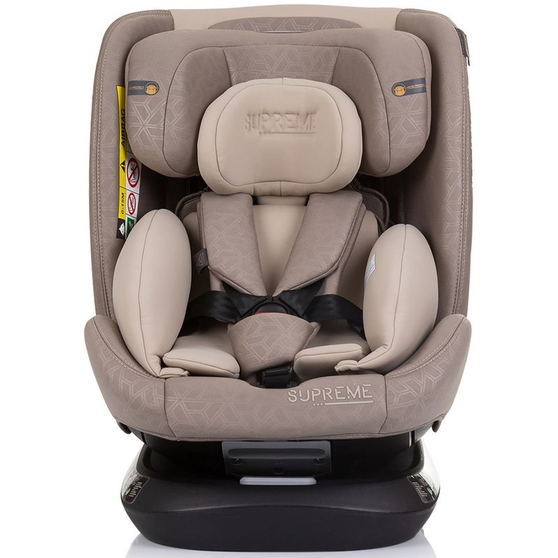 Jucarii, Copii si Bebe - Carucioare si articole de transport - Scaune auto copii - Scaun auto Chipolino Supreme I-Size 40-150 cm cu sistem Isofix macadamia - Infinity.ro