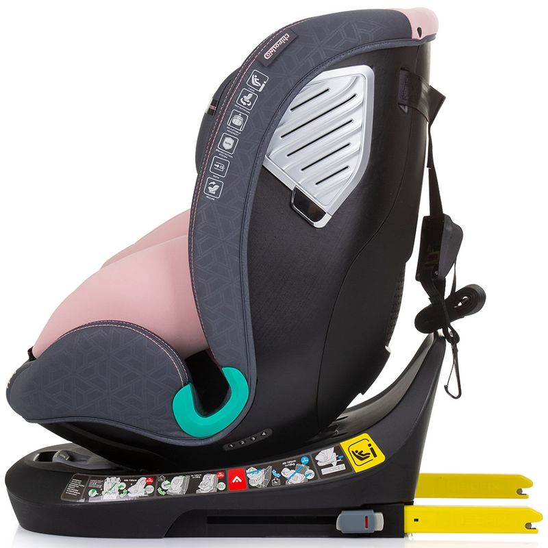 Jucarii, Copii si Bebe - Carucioare si articole de transport - Scaune auto copii - Scaun auto Chipolino Supreme I-Size 40-150 cm cu sistem Isofix flamingo - Infinity.ro