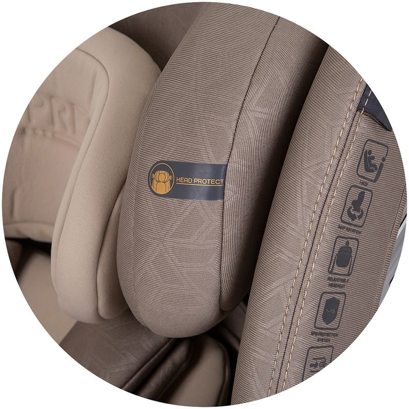 Jucarii, Copii si Bebe - Carucioare si articole de transport - Scaune auto copii - Scaun auto Chipolino Supreme I-Size 40-150 cm cu sistem Isofix macadamia - Infinity.ro