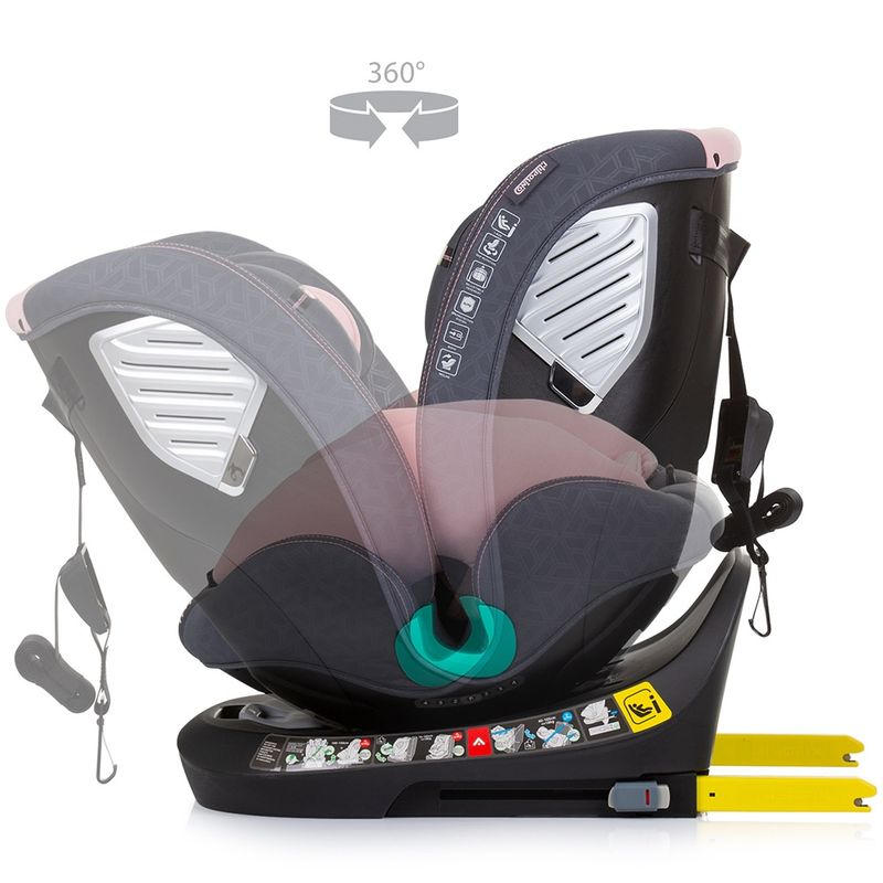 Jucarii, Copii si Bebe - Carucioare si articole de transport - Scaune auto copii - Scaun auto Chipolino Supreme I-Size 40-150 cm cu sistem Isofix flamingo - Infinity.ro
