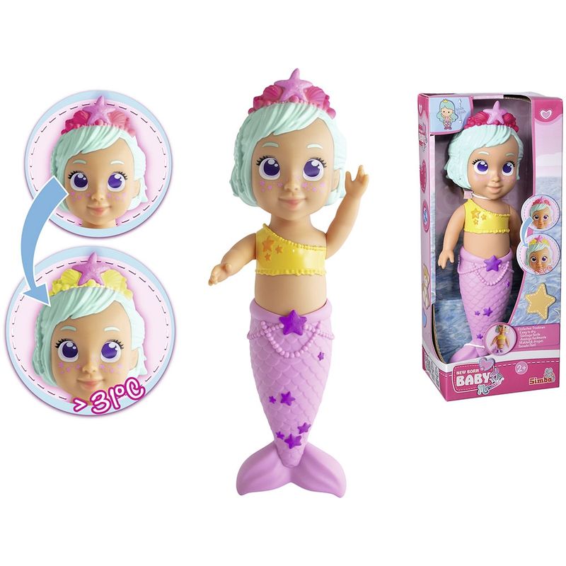 Jucarii, Copii si Bebe - Jucarii si jocuri - Jucarii bebelusi - Jucarii de baie - Jucarie de baie Simba New Born Baby Mermaid 30 cm - Infinity.ro