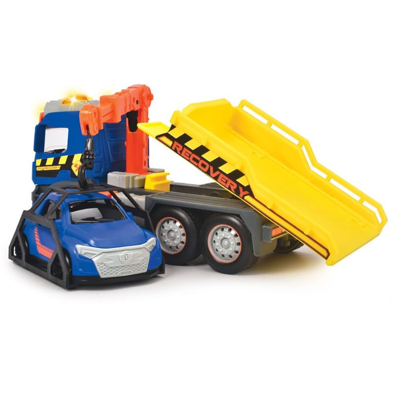 Jucarii, Copii si Bebe - Jucarii si jocuri - Jucarii bebelusi - Jucarii de tras/impins - Camion de tractare Dickie Toys Mercedes Recovery cu masinuta - Infinity.ro