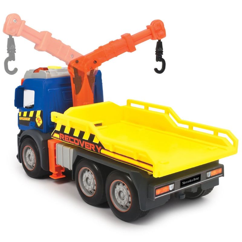 Jucarii, Copii si Bebe - Jucarii si jocuri - Jucarii bebelusi - Jucarii de tras/impins - Camion de tractare Dickie Toys Mercedes Recovery cu masinuta - Infinity.ro