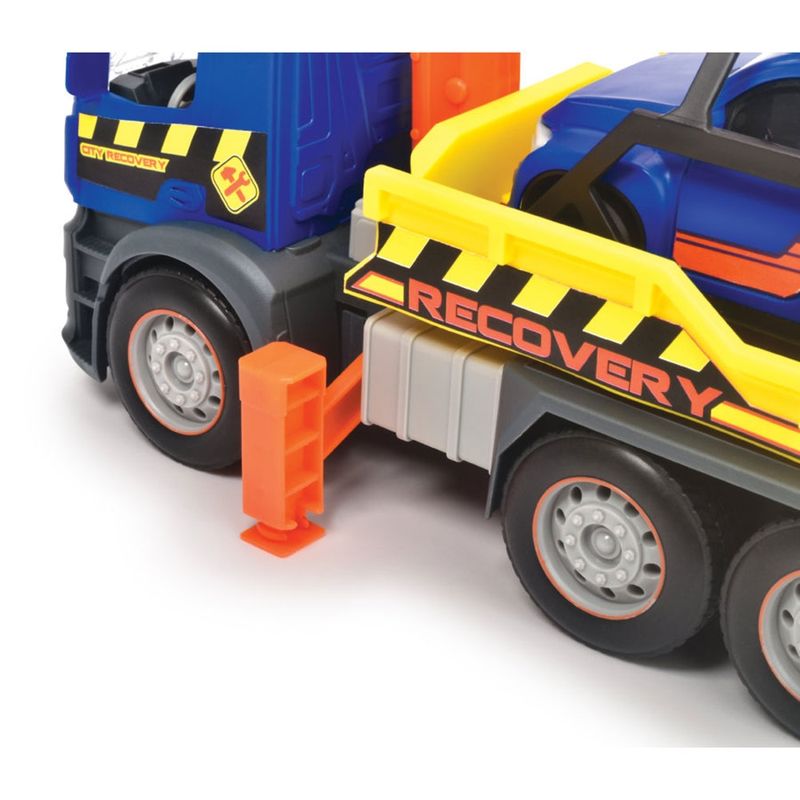 Jucarii, Copii si Bebe - Jucarii si jocuri - Jucarii bebelusi - Jucarii de tras/impins - Camion de tractare Dickie Toys Mercedes Recovery cu masinuta - Infinity.ro