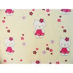 Casa si Gradina - Textile si covoare - Lenjerii de pat - Lenjerii copii - Lenjerie patut Hubners Kitty Floricele 4 piese crem - Infinity.ro