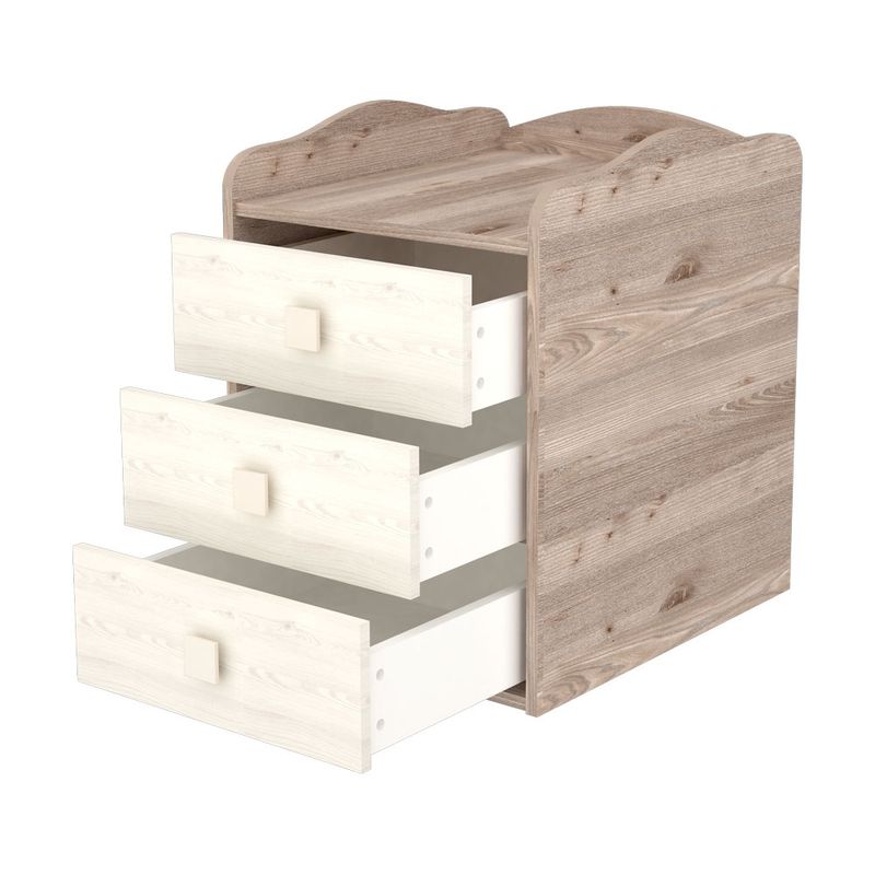 Casa si Gradina - Mobilier - Mobilier copii - Patuturi copii - Patut copii transformabil din lemn cu 4 sertare Hubners Sofia Kombi 120x60 cm crem nisip - Infinity.ro