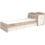 Casa si Gradina - Mobilier - Mobilier copii - Patuturi copii - Patut copii transformabil din lemn cu 2 sertare Hubners Sofia Maxi Kombi 120x70 cm crem nisip - Infinity.ro