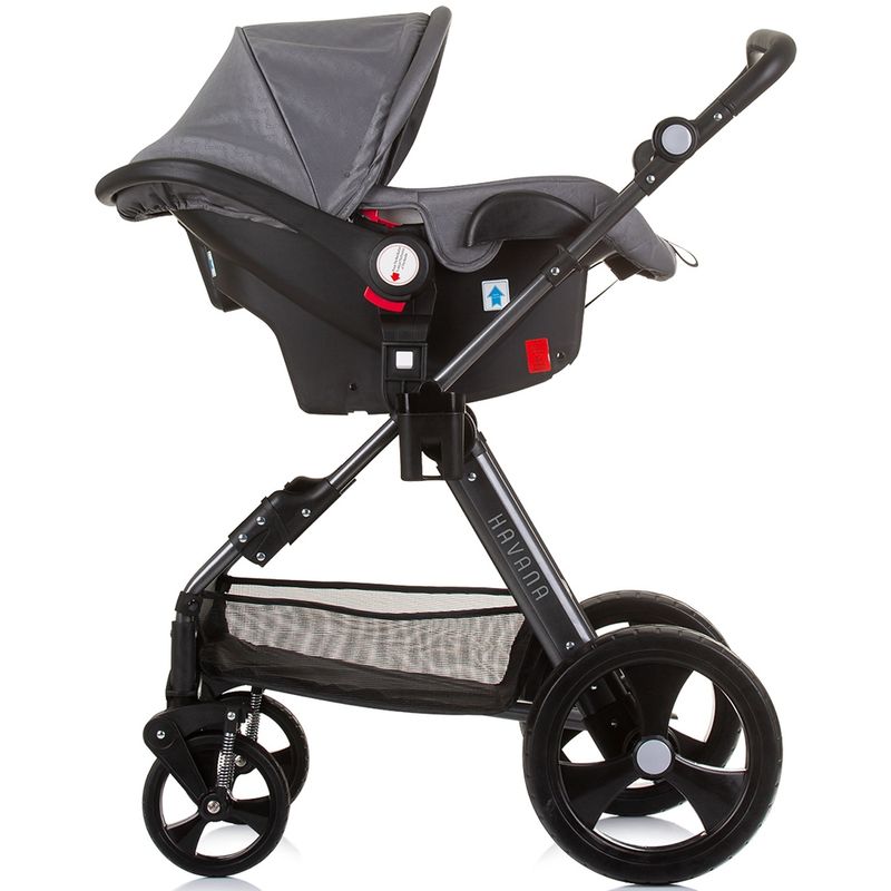 Jucarii, Copii si Bebe - Carucioare si articole de transport - Carucioare - Carucioare 3 in 1 - Carucior Chipolino Havana 3 in 1 silver grey - Infinity.ro