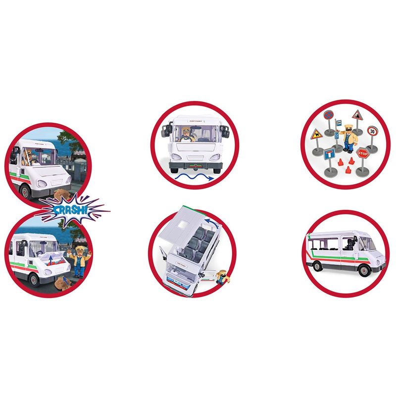 Jucarii, Copii si Bebe - Jucarii si jocuri - Jucarii bebelusi - Jucarii de tras/impins - Autobuz Simba Fireman Sam Trevors Bus cu figurina si accesorii - Infinity.ro