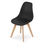 Casa si Gradina - Mobilier - Scaune si fotolii - Scaune - Scaun bucatarie/living, Mercaton, Kito, PP, lemn, negru si natur, 46x54.5x80 cm - Infinity.ro