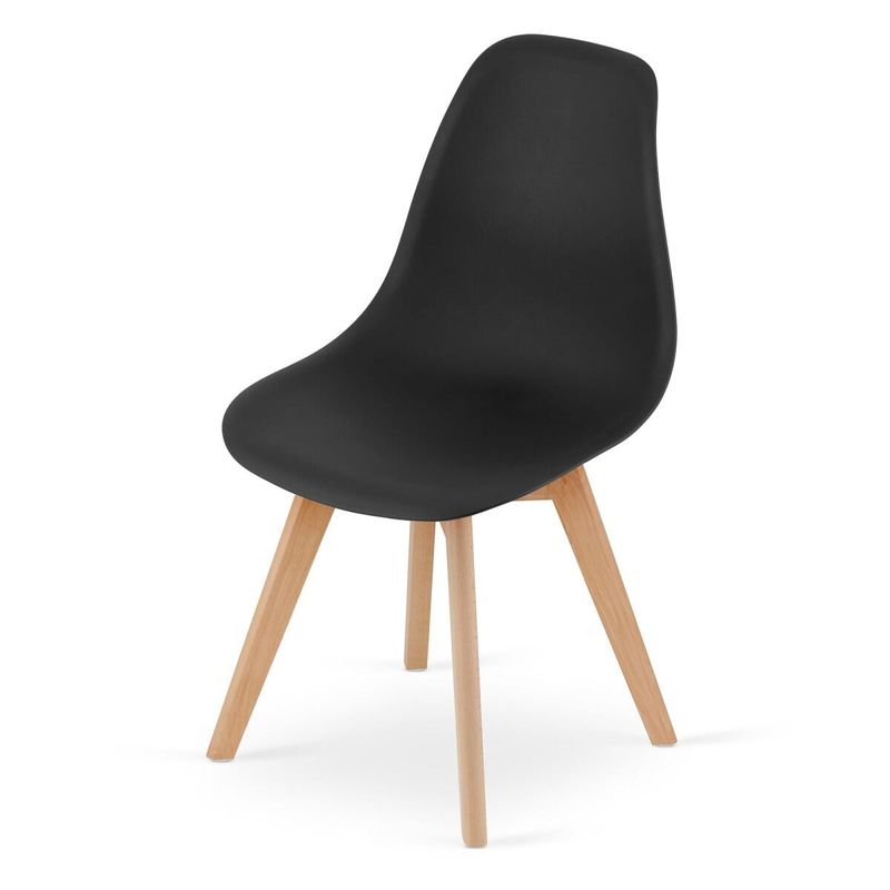 Casa si Gradina - Mobilier - Scaune si fotolii - Scaune - Scaun bucatarie/living, Mercaton, Kito, PP, lemn, negru si natur, 46x54.5x80 cm - Infinity.ro
