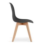 Casa si Gradina - Mobilier - Scaune si fotolii - Scaune - Scaun bucatarie/living, Mercaton, Kito, PP, lemn, negru si natur, 46x54.5x80 cm - Infinity.ro