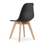 Casa si Gradina - Mobilier - Scaune si fotolii - Scaune - Scaun bucatarie/living, Mercaton, Kito, PP, lemn, negru si natur, 46x54.5x80 cm - Infinity.ro
