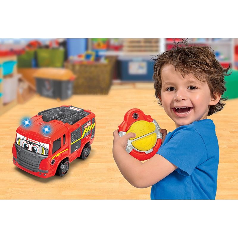 Jucarii, Copii si Bebe - Jucarii si jocuri - Jucarii bebelusi - Jucarii de tras/impins - Masina de pompieri Dickie Toys Happy Fire Truck cu telecomanda - Infinity.ro