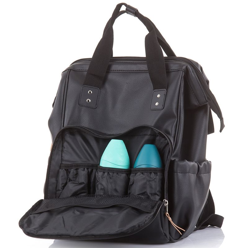 Jucarii, Copii si Bebe - Maternitate - Genti bebelusi - Gentuta de infasat Chipolino black leather - Infinity.ro