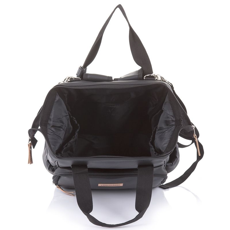 Jucarii, Copii si Bebe - Maternitate - Genti bebelusi - Gentuta de infasat Chipolino black leather - Infinity.ro