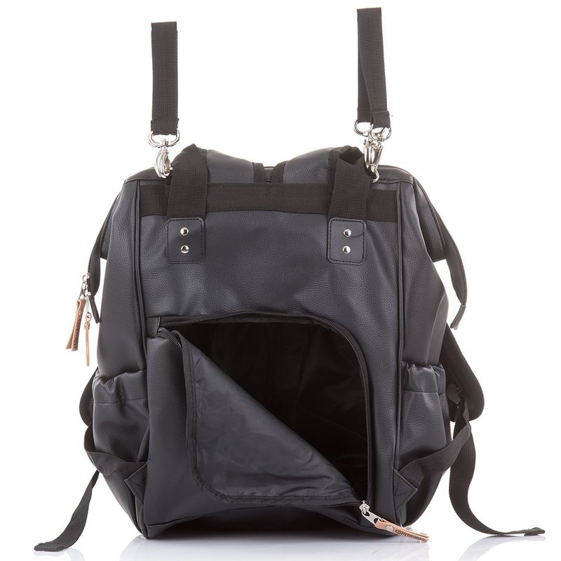 Jucarii, Copii si Bebe - Maternitate - Genti bebelusi - Gentuta de infasat Chipolino black leather - Infinity.ro