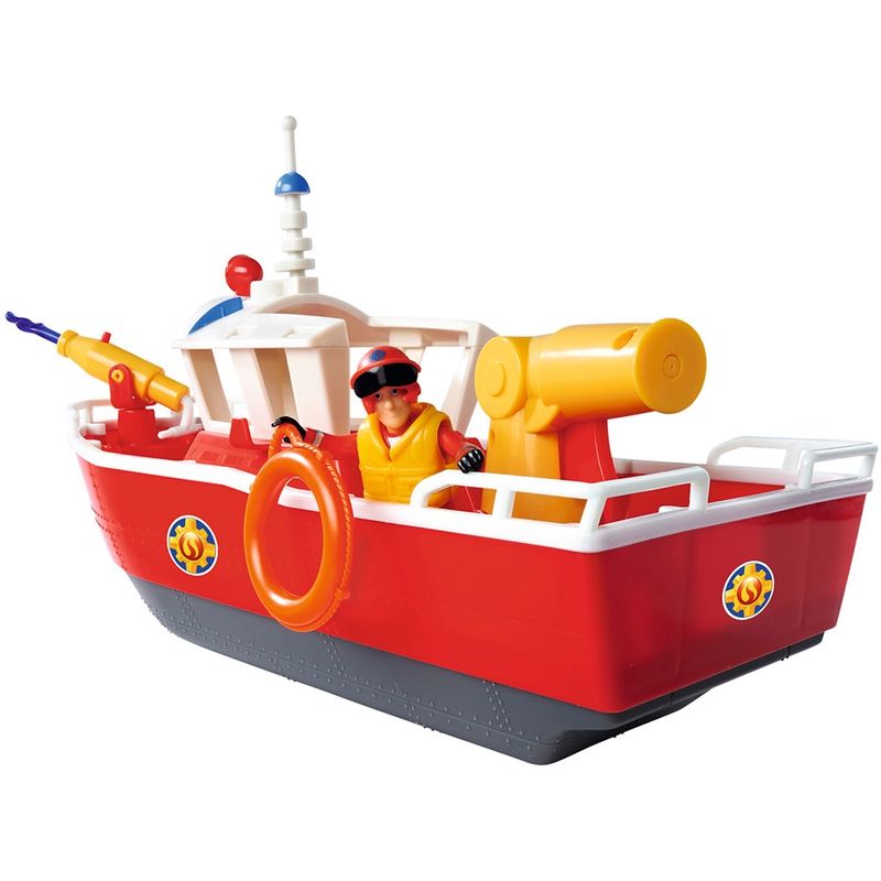 Jucarii, Copii si Bebe - Jucarii si jocuri - Figurine - Barca Simba Fireman Sam Titan Fireboat 32 cm cu figurina si accesorii - Infinity.ro