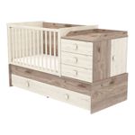 Casa si Gradina - Mobilier - Mobilier copii - Patuturi copii - Patut copii transformabil din lemn cu 5 sertare Hubners Sofia Multi Kombi 120x70 cm crem nisip - Infinity.ro