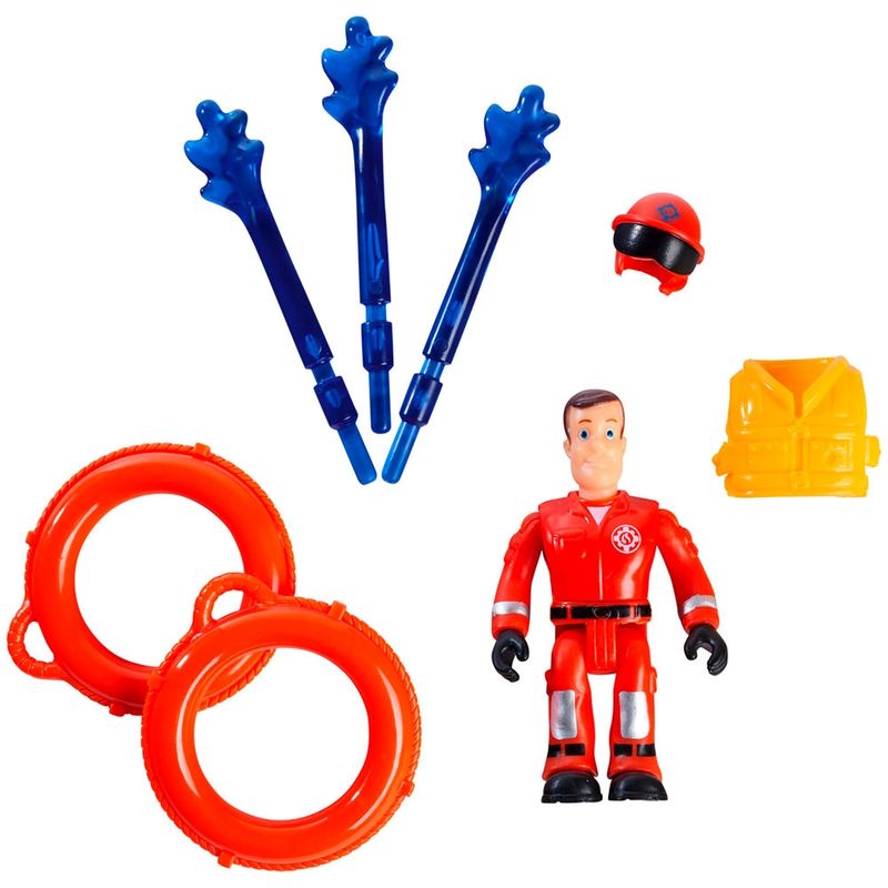 Jucarii, Copii si Bebe - Jucarii si jocuri - Figurine - Barca Simba Fireman Sam Titan Fireboat 32 cm cu figurina si accesorii - Infinity.ro