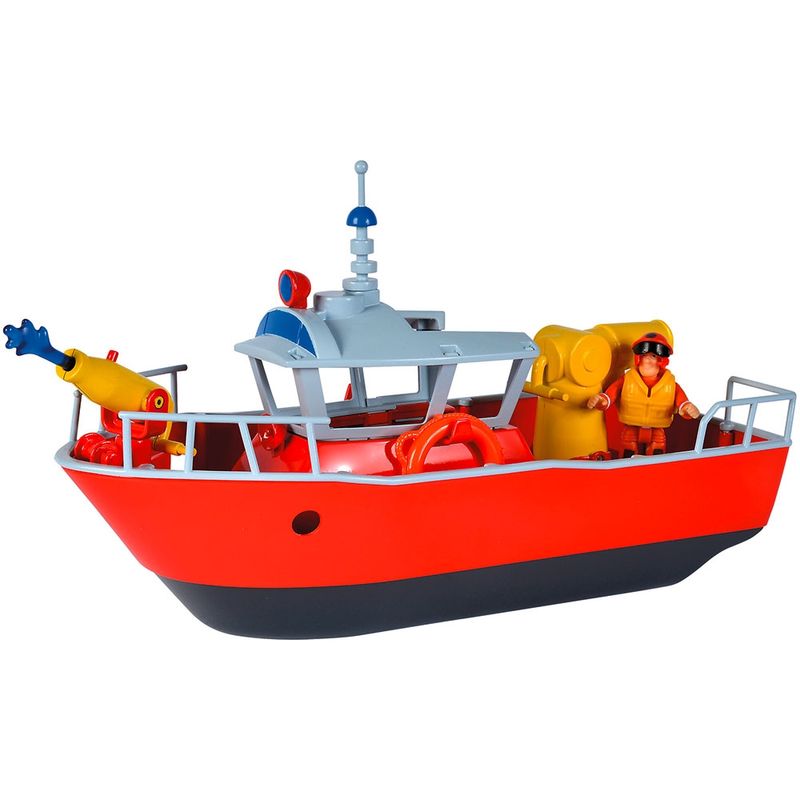 Jucarii, Copii si Bebe - Jucarii si jocuri - Figurine - Barca Simba Fireman Sam Titan Fireboat 32 cm cu figurina si accesorii - Infinity.ro