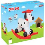 Jucarii, Copii si Bebe - Jucarii si jocuri - Jucarii de exterior - Tobogane copii - Balansoar pentru copii Pilsan Cute Dog white - Infinity.ro