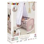 Jucarii, Copii si Bebe - Jucarii si jocuri - Papusi si accesorii - Papusi - Leagan pentru papusa Smoby Baby Nurse Cradle maro cu baldachin - Infinity.ro