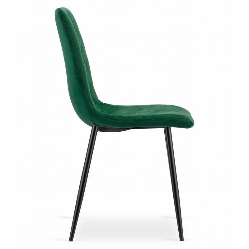 Casa si Gradina - Mobilier - Scaune si fotolii - Scaune - Scaun bucatarie/living, Mercaton, Turin, catifea, metal, verde si negru, 44.5x53x88.5 cm - Infinity.ro