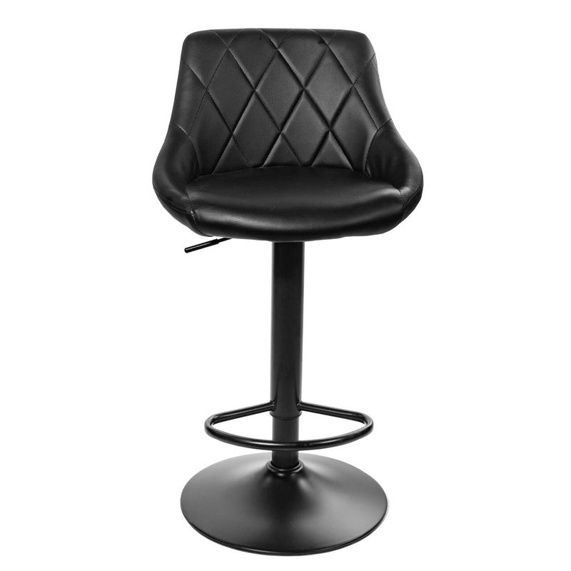 Casa si Gradina - Mobilier - Scaune si fotolii - Scaune - Scaun de bucatarie/bar, Mercaton, Kast, rotativ, piele ecologica, negru, 45.5x48.5x85-105 cm - Infinity.ro