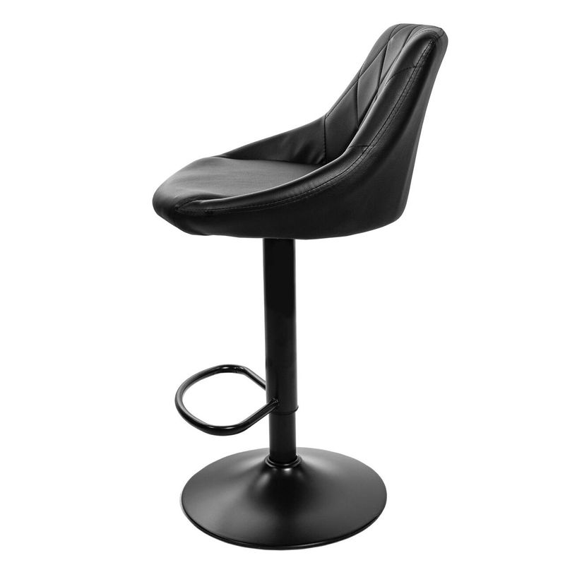 Casa si Gradina - Mobilier - Scaune si fotolii - Scaune - Scaun de bucatarie/bar, Mercaton, Kast, rotativ, piele ecologica, negru, 45.5x48.5x85-105 cm - Infinity.ro