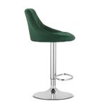 Casa si Gradina - Mobilier - Scaune si fotolii - Scaune - Scaun de bucatarie/bar, Mercaton, Kast, rotativ, catifea, verde si argintiu, 45.5x49x85-105 cm - Infinity.ro