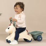 Jucarii, Copii si Bebe - Jucarii si jocuri - Jucarii bebelusi - Jucarii de tras/impins - Masinuta de impins Smoby Pony cu remorca - Infinity.ro