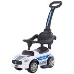 Jucarii, Copii si Bebe - Jucarii si jocuri - Jucarii bebelusi - Jucarii de tras/impins - Masinuta de impins Chipolino Police white cu maner - Infinity.ro