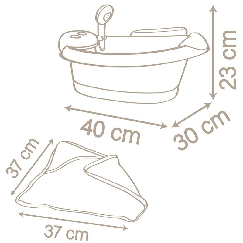 Jucarii, Copii si Bebe - Jucarii si jocuri - Papusi si accesorii - Papusi - Cadita pentru papusa Smoby Baby Nurse Baleno Bath roz cu accesorii - Infinity.ro