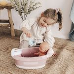 Jucarii, Copii si Bebe - Jucarii si jocuri - Papusi si accesorii - Papusi - Cadita pentru papusa Smoby Baby Nurse Baleno Bath roz cu accesorii - Infinity.ro