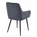 Casa si Gradina - Mobilier - Scaune si fotolii - Scaune - Scaun bucatarie/living, Mercaton, Solden, catifea, metal, gri inchis si negru, 55x45.5x83.5 cm - Infinity.ro