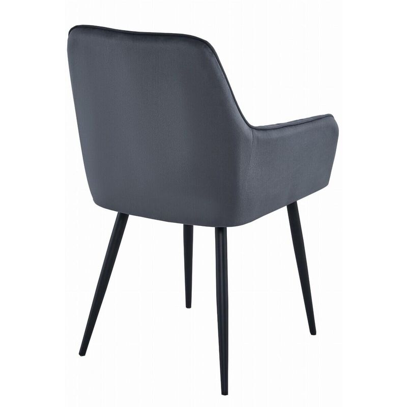 Casa si Gradina - Mobilier - Scaune si fotolii - Scaune - Scaun bucatarie/living, Mercaton, Solden, catifea, metal, gri inchis si negru, 55x45.5x83.5 cm - Infinity.ro