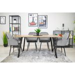 Casa si Gradina - Mobilier - Scaune si fotolii - Scaune - Scaun bucatarie/living, Mercaton, Lugo, catifea, metal, argintiu si negru, 57.5x56.5x86.5 cm - Infinity.ro