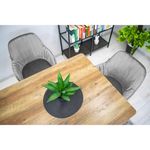 Casa si Gradina - Mobilier - Scaune si fotolii - Scaune - Scaun bucatarie/living, Mercaton, Lugo, catifea, metal, argintiu si negru, 57.5x56.5x86.5 cm - Infinity.ro