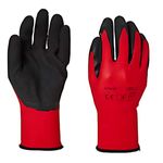 Sport si Outdoor - Echipament Sportiv - Echipamente sport copii - Protectii sport copii - Set 2 Manusi Mercaton cu Palme Acoperite din Latex Calibru 13, Respirabile, Rosu cu Negru, Marimea 9, L - Infinity.ro