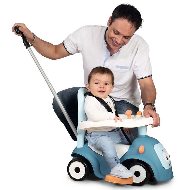 Jucarii, Copii si Bebe - Jucarii si jocuri - Jucarii bebelusi - Jucarii de tras/impins - Masinuta de impins Smoby Maestro blue - Infinity.ro