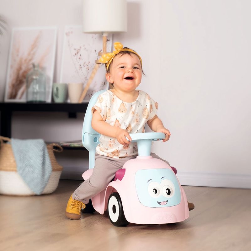 Jucarii, Copii si Bebe - Jucarii si jocuri - Jucarii bebelusi - Jucarii de tras/impins - Masinuta de impins Smoby Maestro pink - Infinity.ro