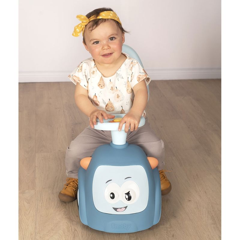 Jucarii, Copii si Bebe - Jucarii si jocuri - Jucarii bebelusi - Jucarii de tras/impins - Masinuta de impins Smoby Maestro blue - Infinity.ro