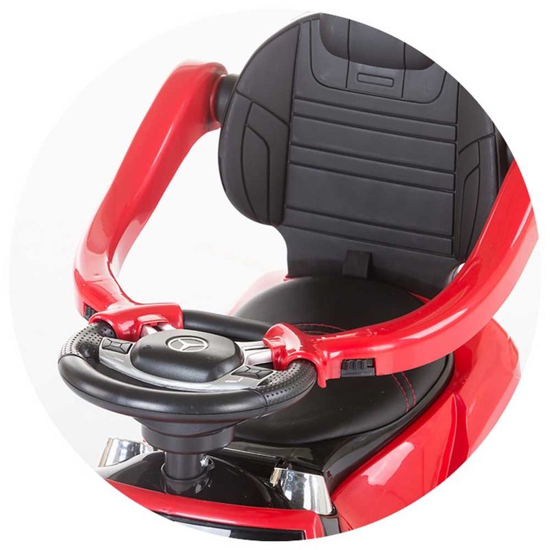 Jucarii, Copii si Bebe - Jucarii si jocuri - Jucarii bebelusi - Jucarii de tras/impins - Masinuta de impins cu copertina Chipolino Mercedes Benz GL63 AMG red - Infinity.ro