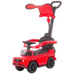 Jucarii, Copii si Bebe - Jucarii si jocuri - Jucarii bebelusi - Jucarii de tras/impins - Masinuta de impins Chipolino Mercedes G350 red cu maner si copertina - Infinity.ro