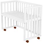Casa si Gradina - Mobilier - Mobilier copii - Patuturi copii - Patut copii din lemn co-sleeper Hubners Matei 94x46 cm alb - Infinity.ro